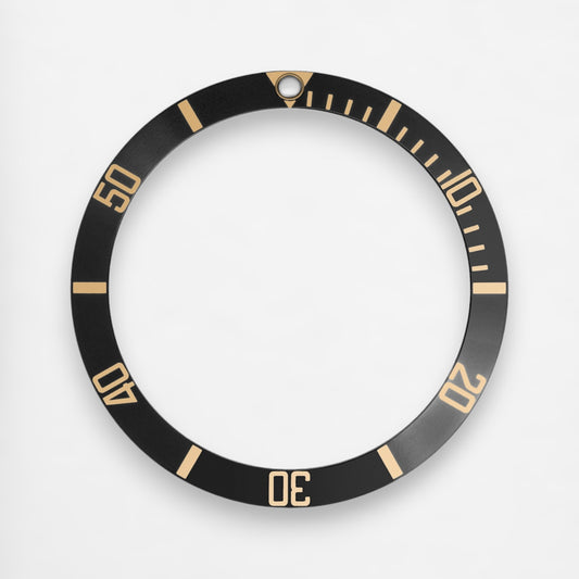 (Black/Gold) Aluminum Bezel Insert for Rolex Submariner 16613LN