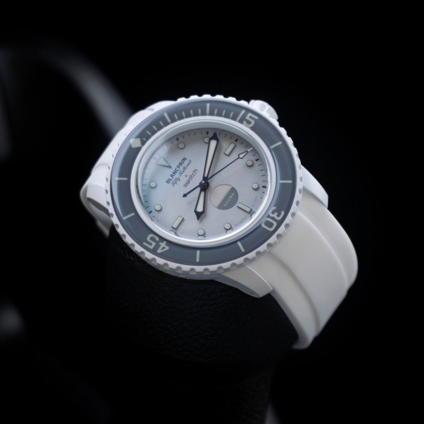 Correa WAVE (blanco lucent) de 22 mm para Blancpain X Swatch Scuba Fifty Fathoms