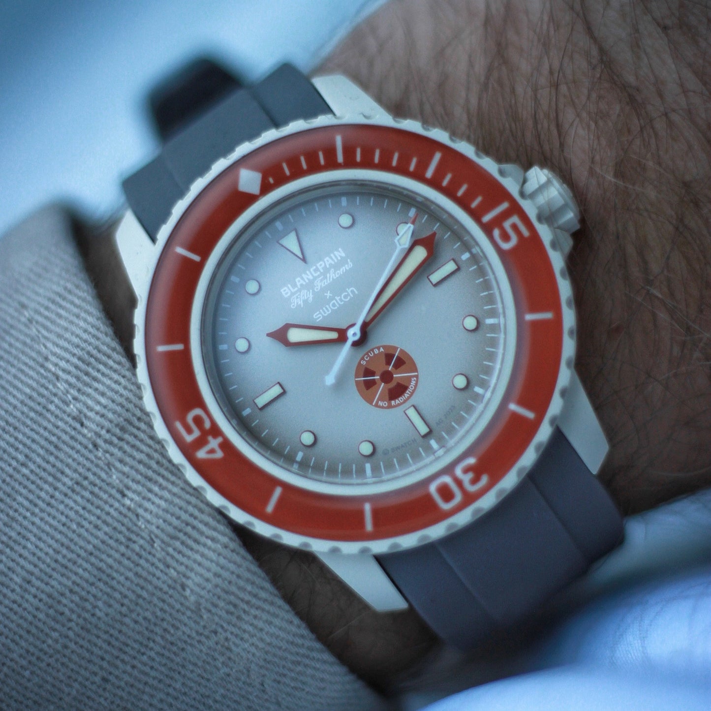 WAVE Band (Flint Gray) 22mm fits Blancpain X Swatch Scuba Fifty Fathoms