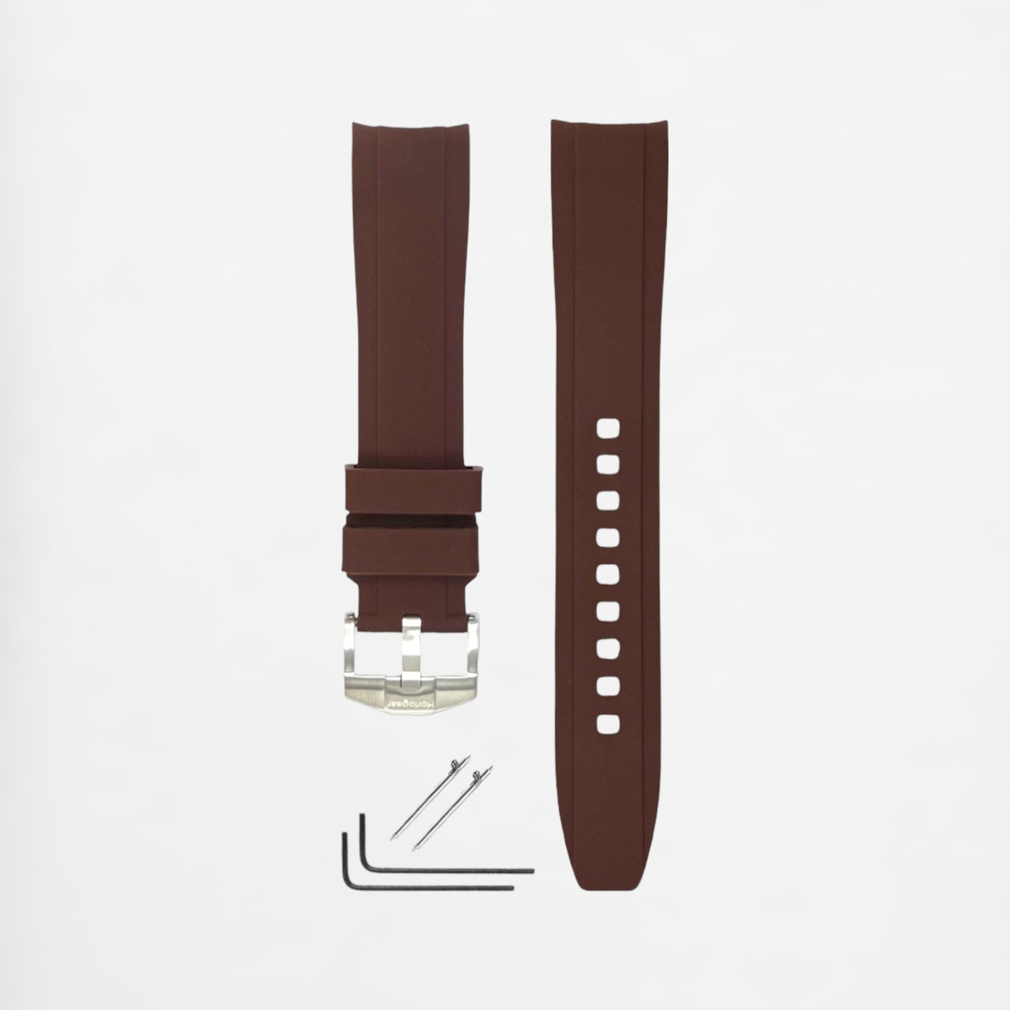 Banda d'onda (Mocha Brown) 22 mm Adatto Blancpain x Swatch Scuba Fifty Fathoms
