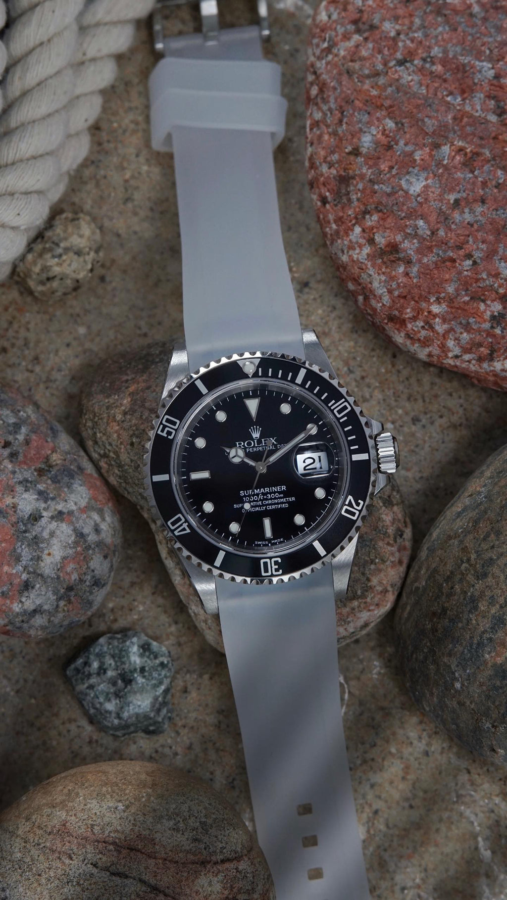 Integrated Rubber Strap 20mm (Arctic Frost)