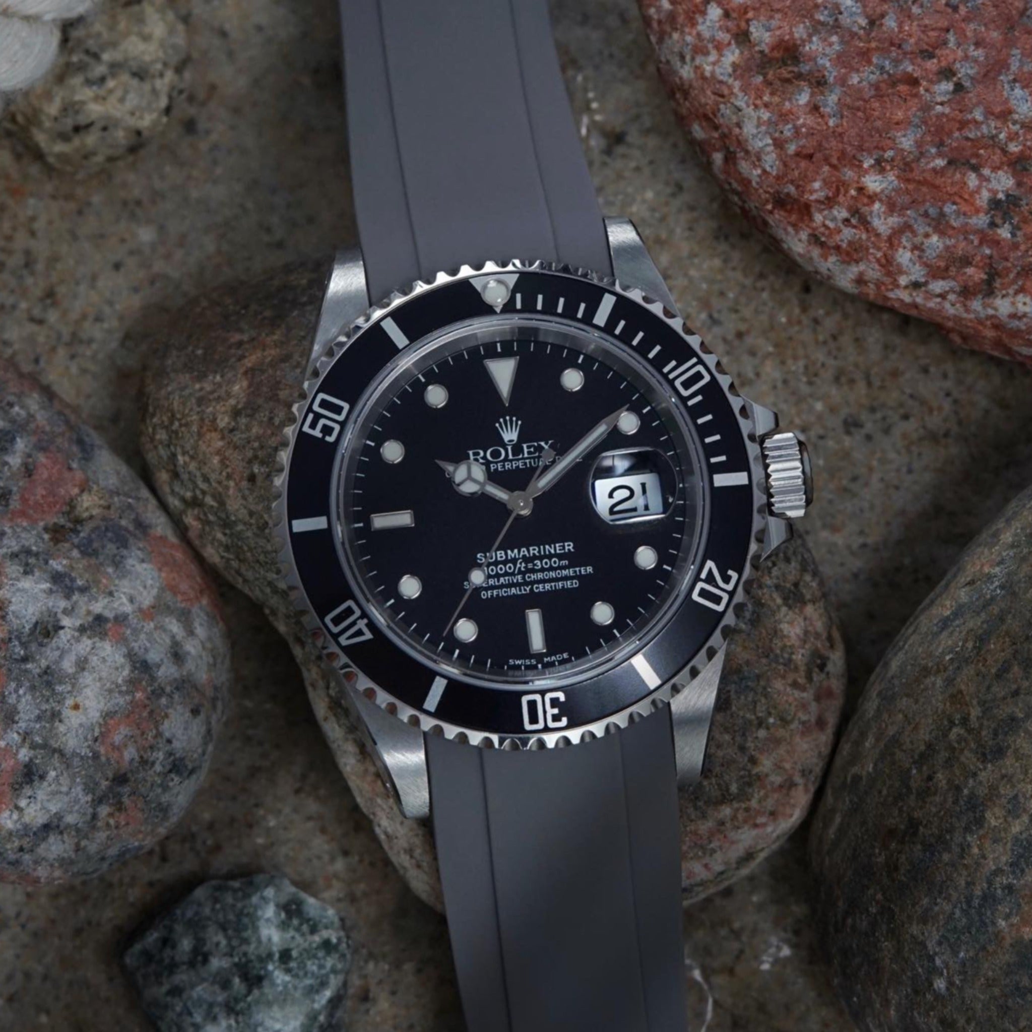 Integrated Rubber Strap 20mm (Flint Gray)