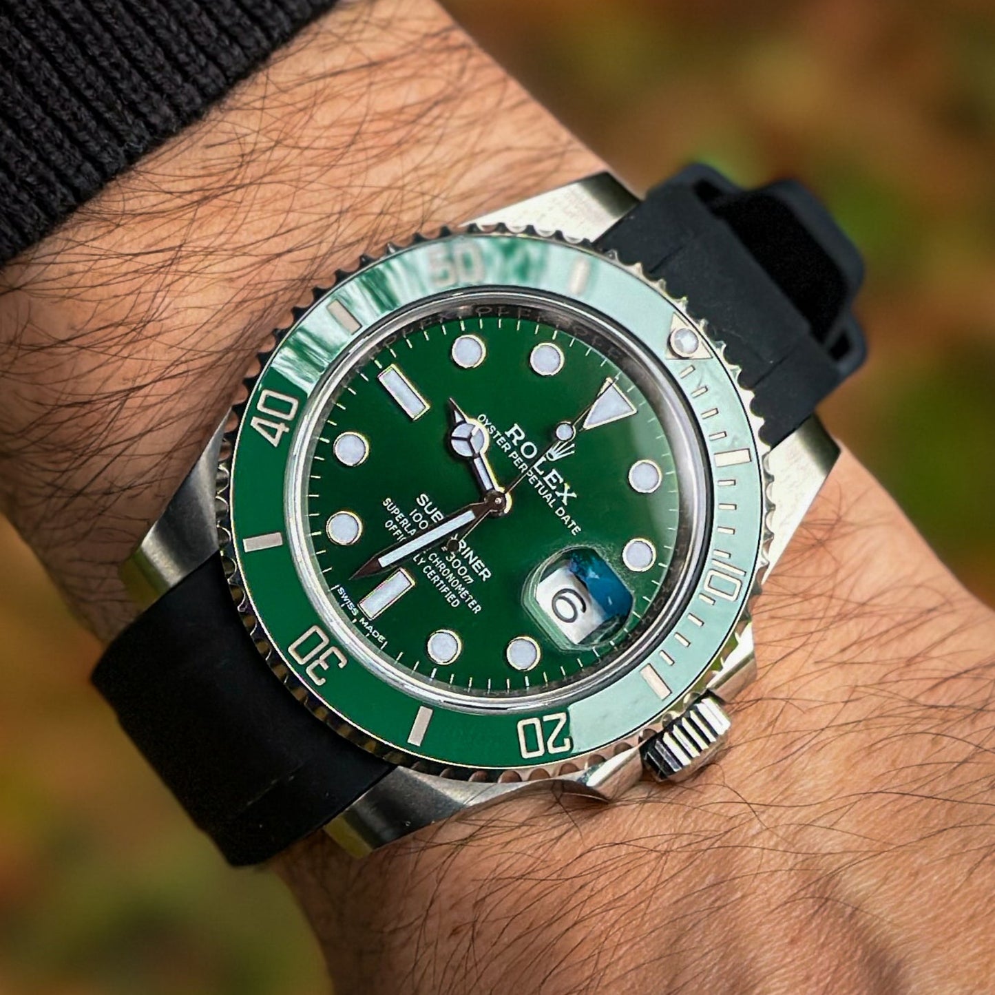 Integrated Rubber Strap 20mm (Rich Black)