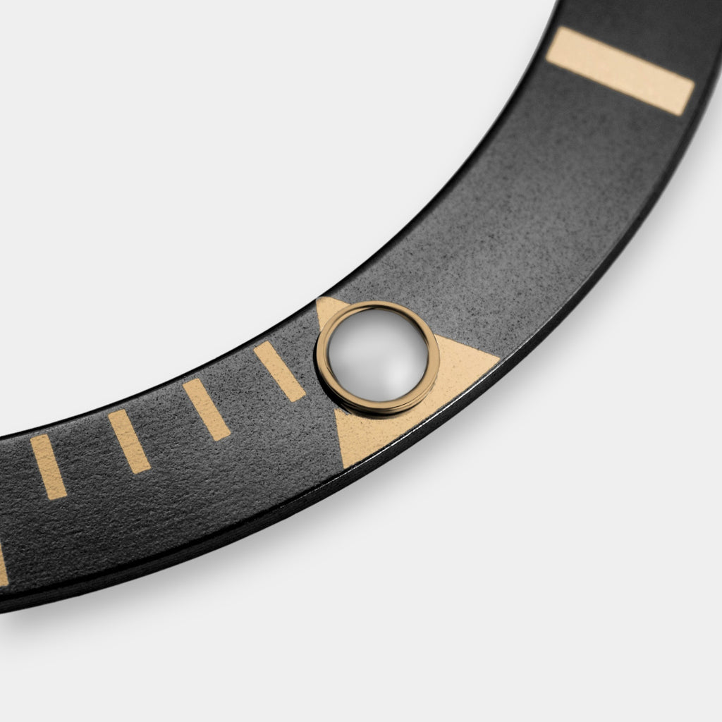 Aluminum Bezel Insert for Rolex Submariner 16613LN (Black/Gold)