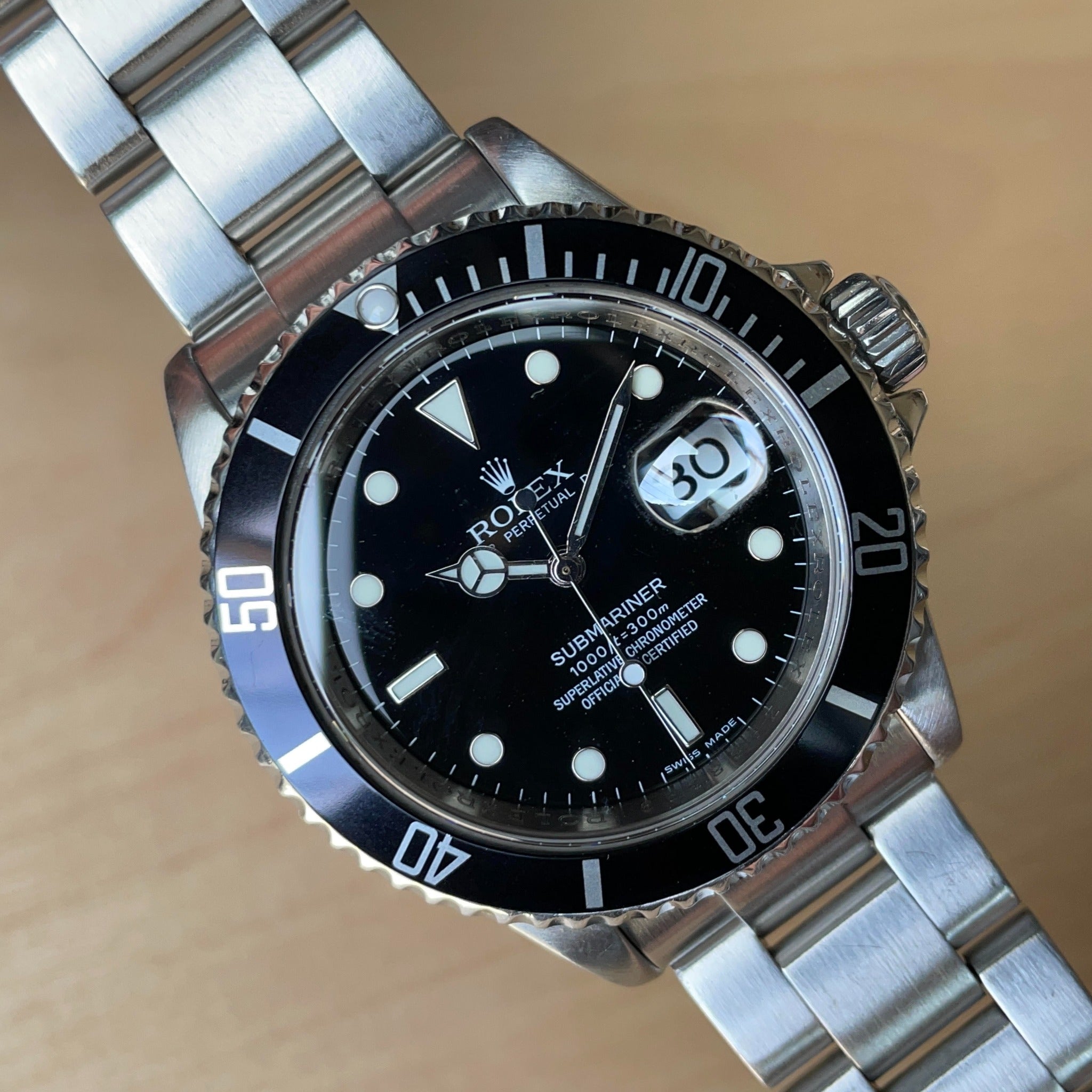 Aluminum Bezel Insert for Rolex Submariner 16610 (Black)