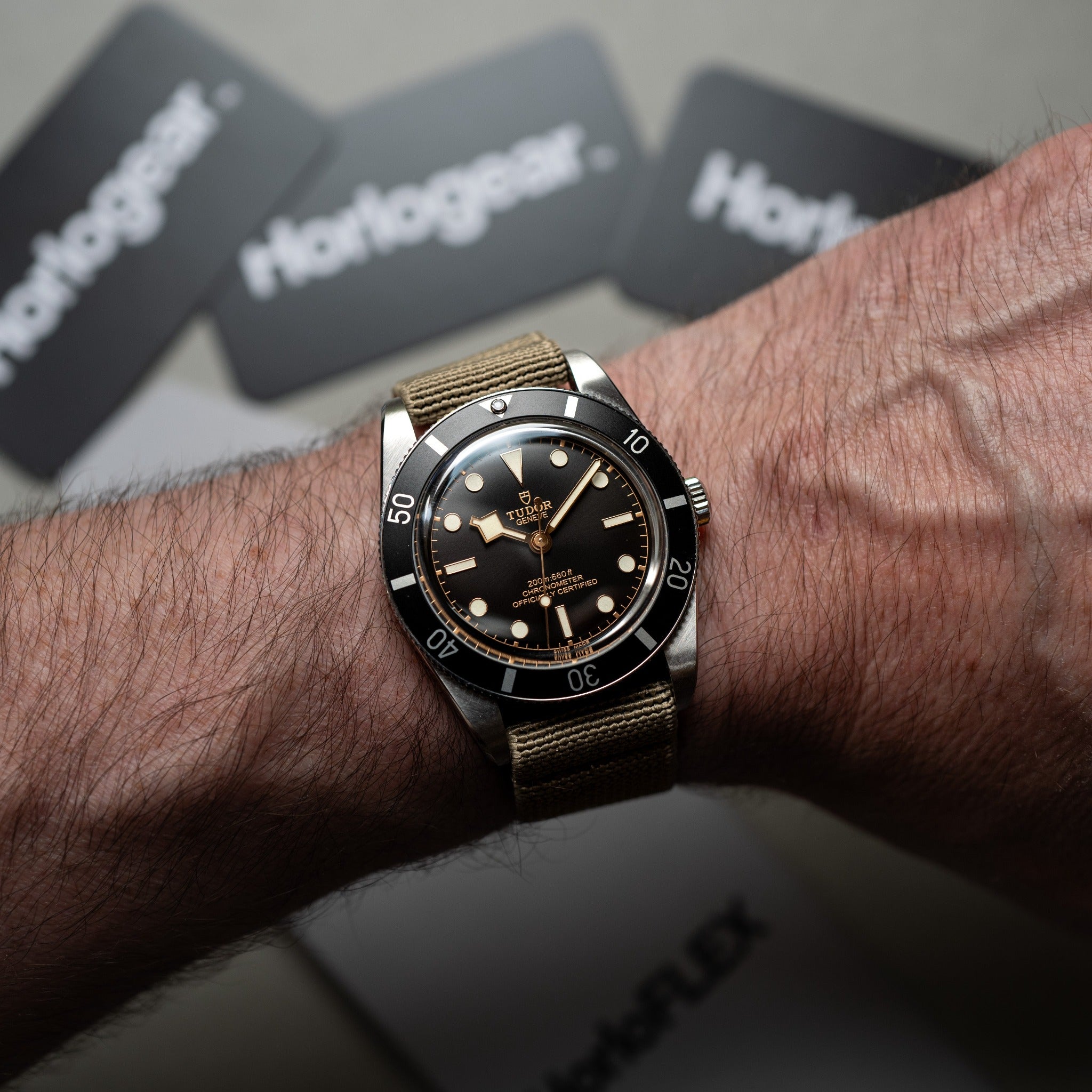 HorloFLEX Elastic Strap 20mm (Twill Khaki)