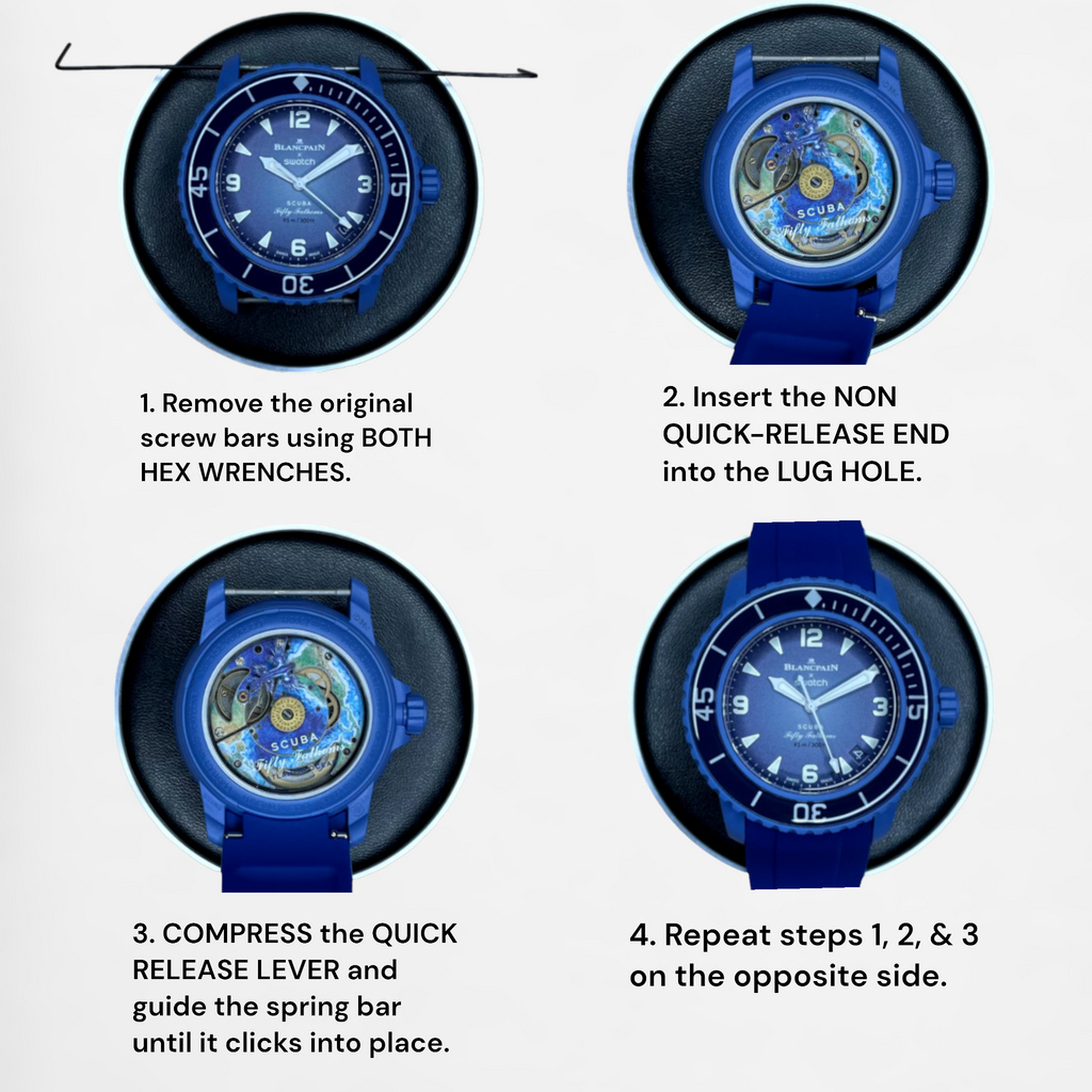 Integrated Rubber Strap 22mm (Arctic Frost)