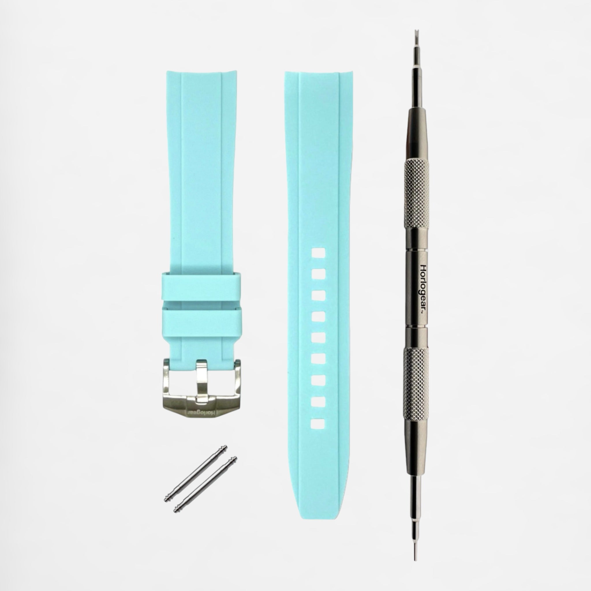 Integrated Rubber Strap 20mm (Delicate Blue)