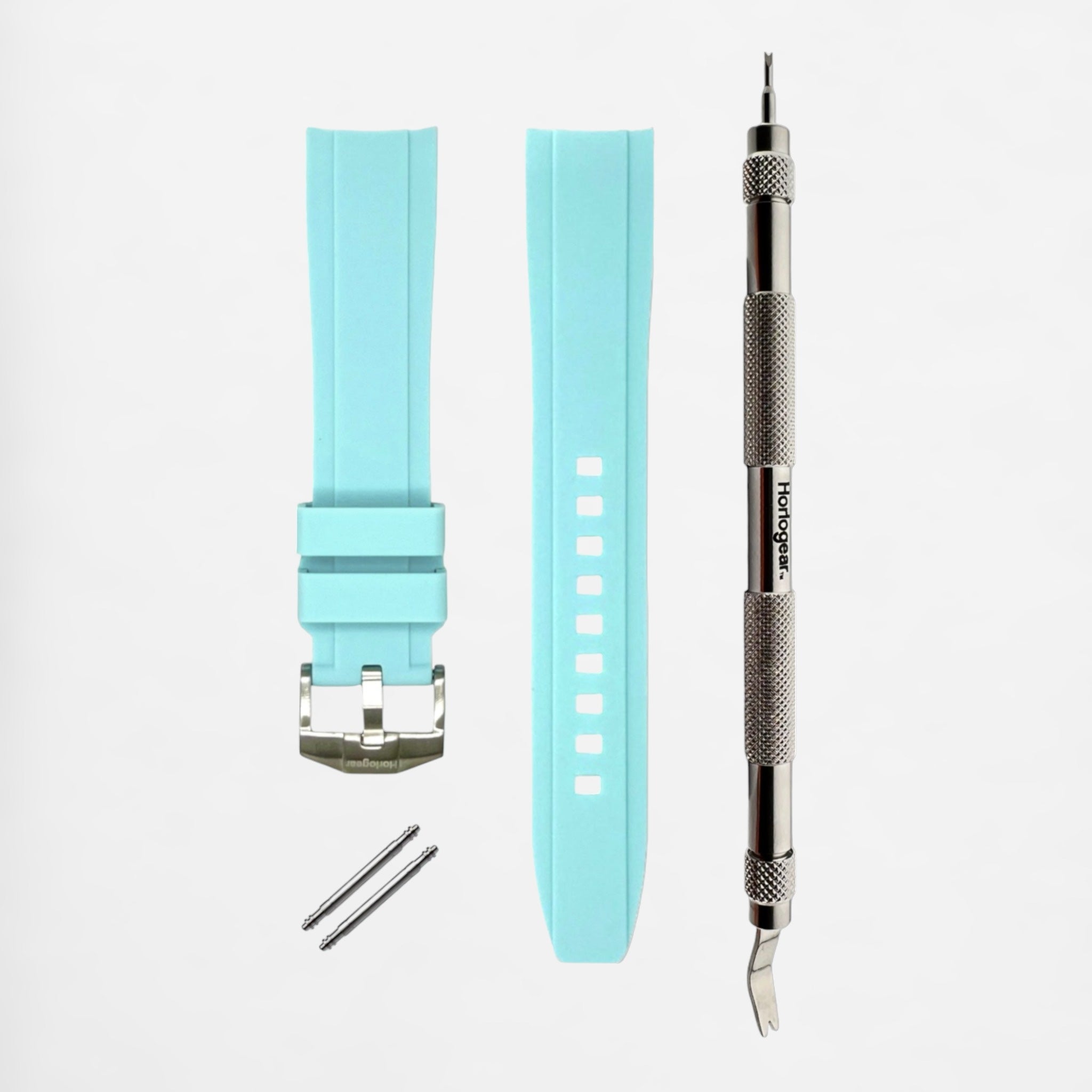 Integrated Rubber Strap 20mm (Delicate Blue)