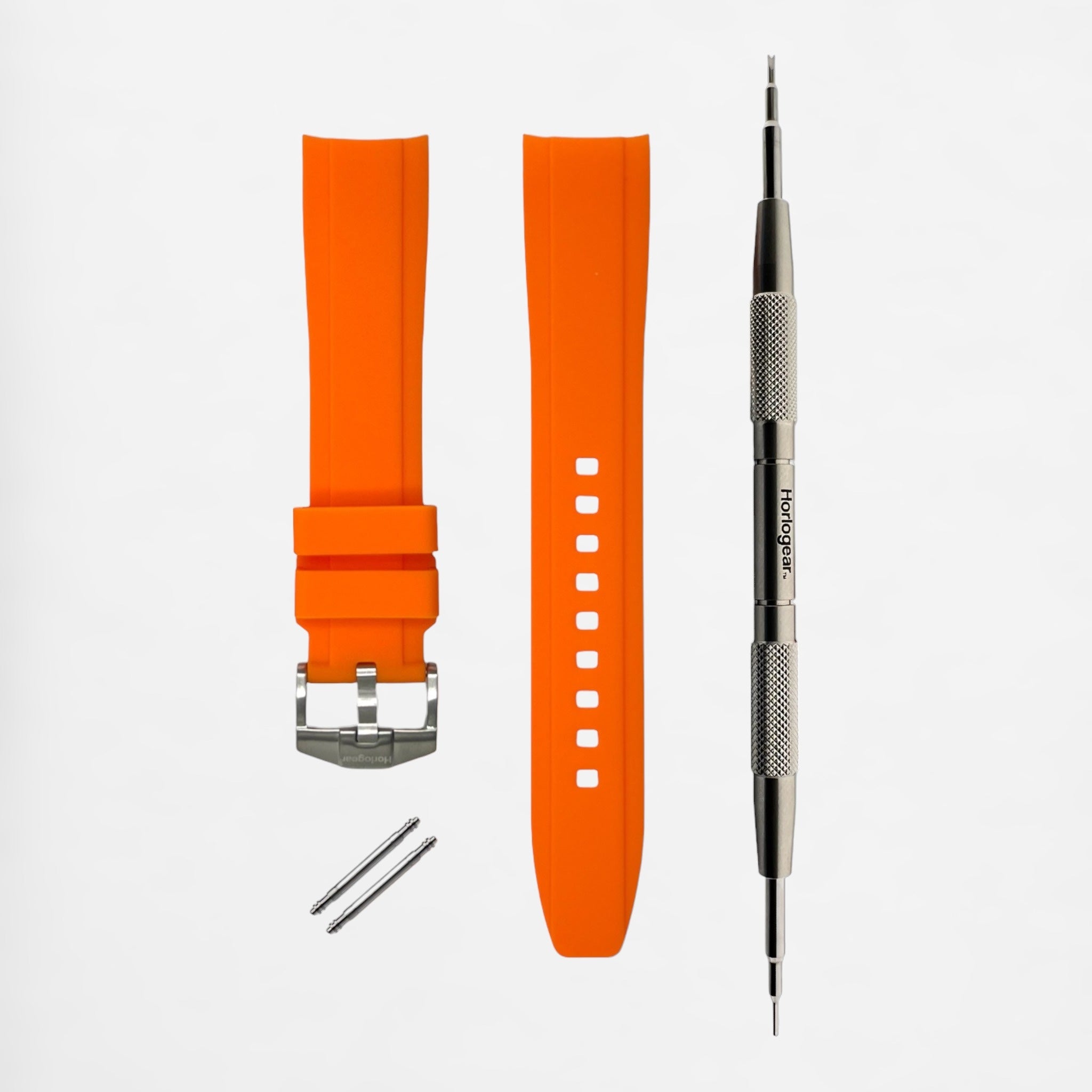 Integrated Rubber Strap 20mm (Flame Orange)