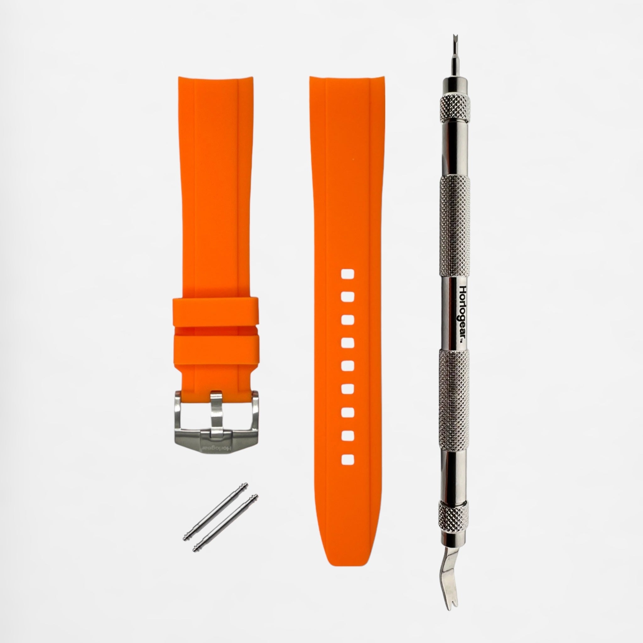 Integrated Rubber Strap 20mm (Flame Orange)