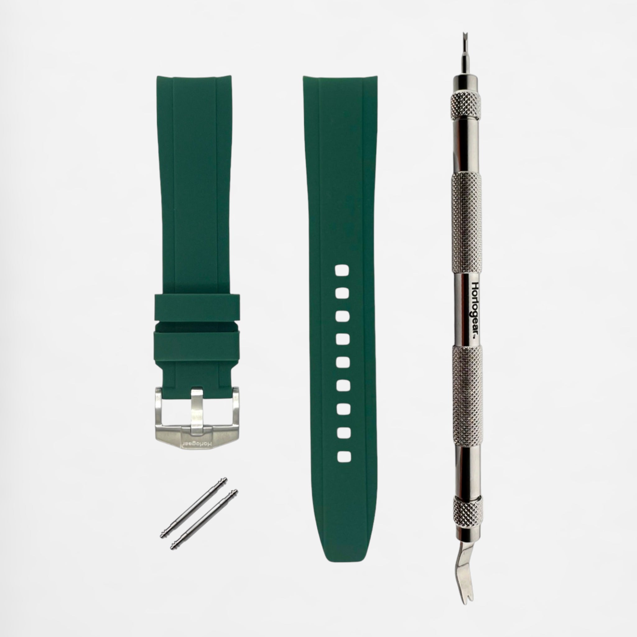 Integrated Rubber Strap 20mm (Amazon Green)