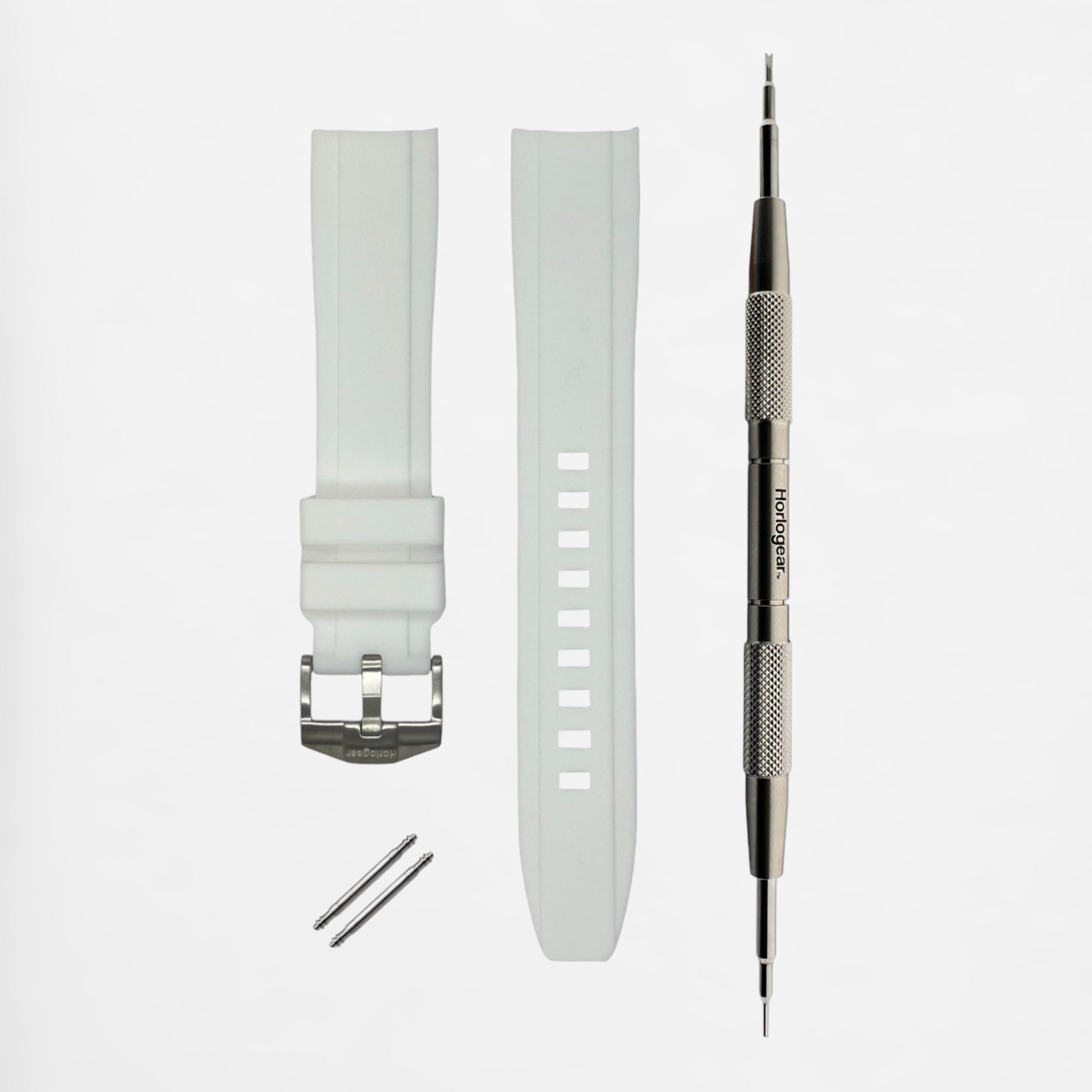 Integrated Rubber Strap 20mm (Lucent White)