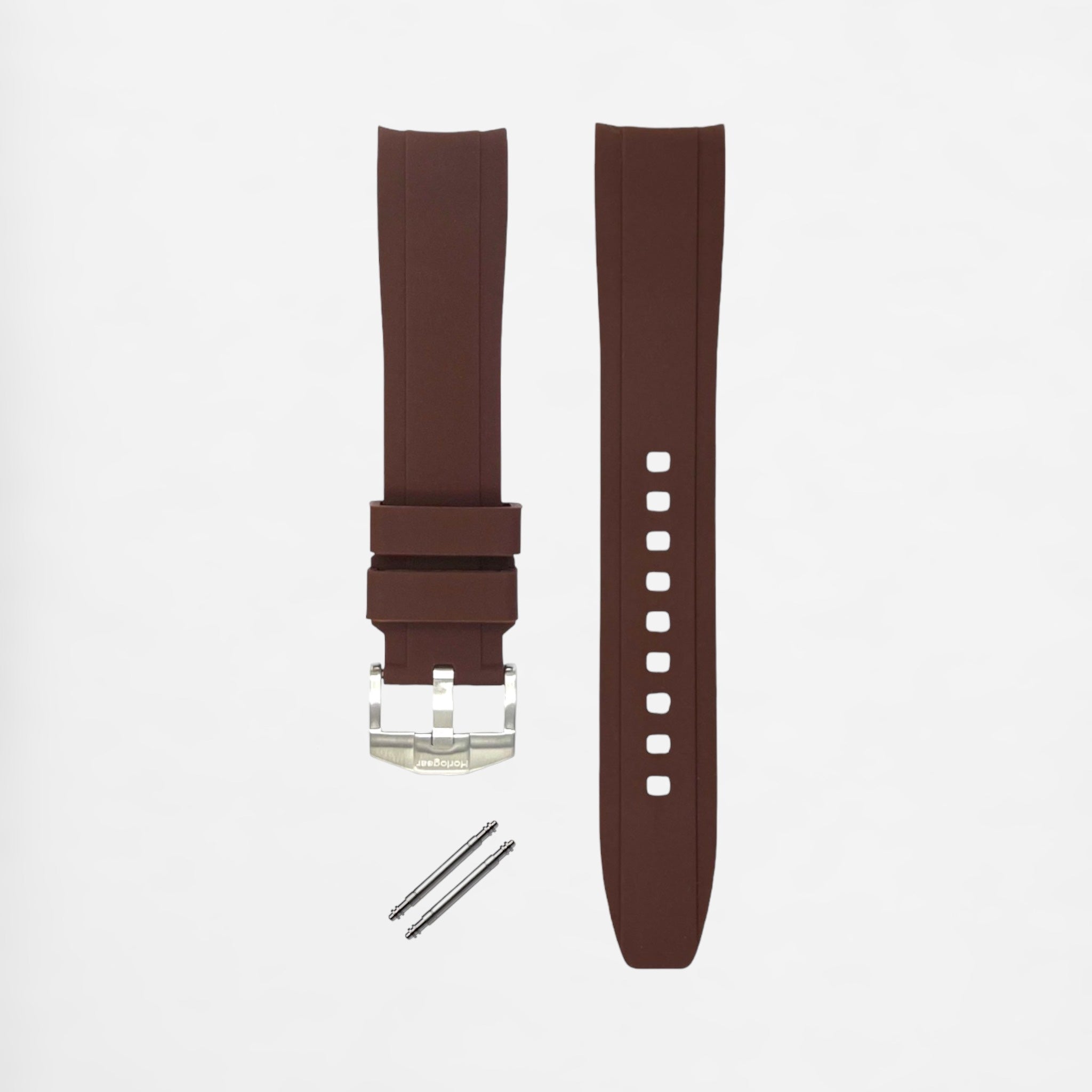Integrated Rubber Strap 20mm (Mocha Brown)