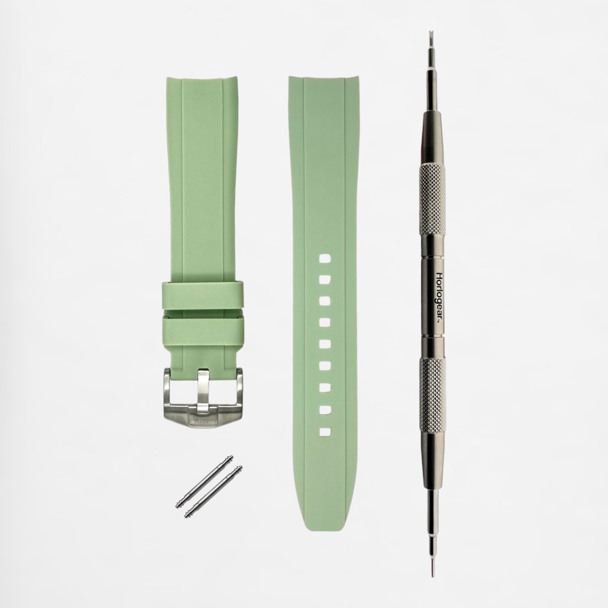 Integrated Rubber Strap 20mm (Pastel Green)