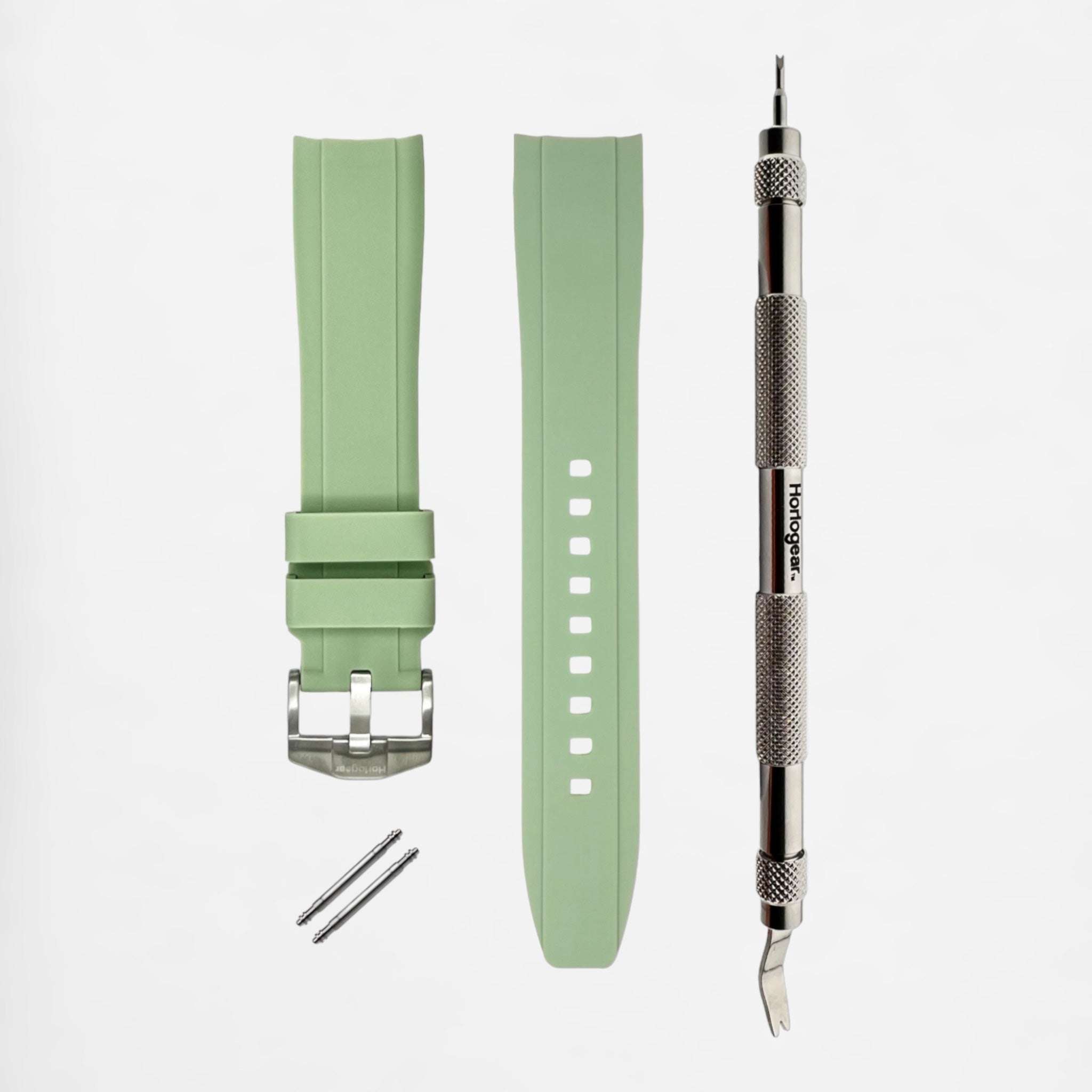 Integrated Rubber Strap 20mm (Pastel Green)