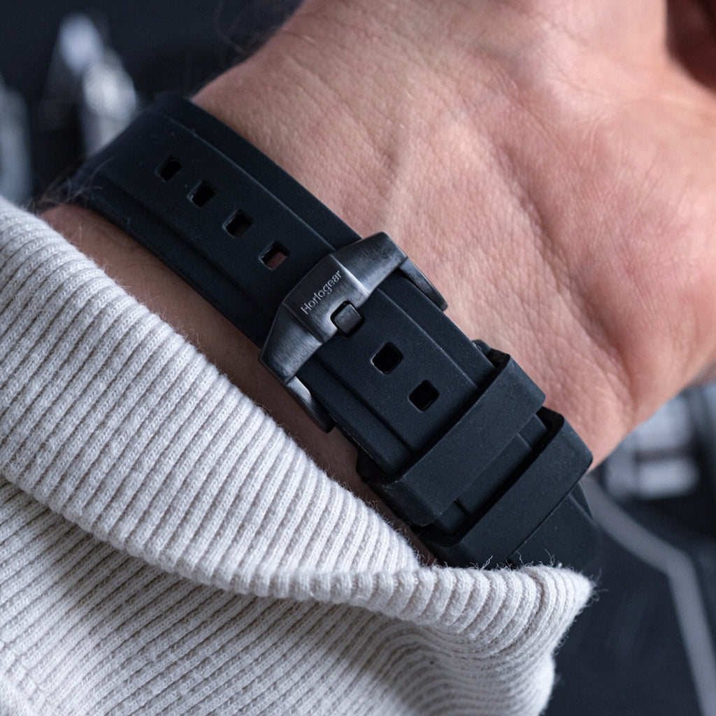 Integrated Rubber Strap 20mm (Rich Black)