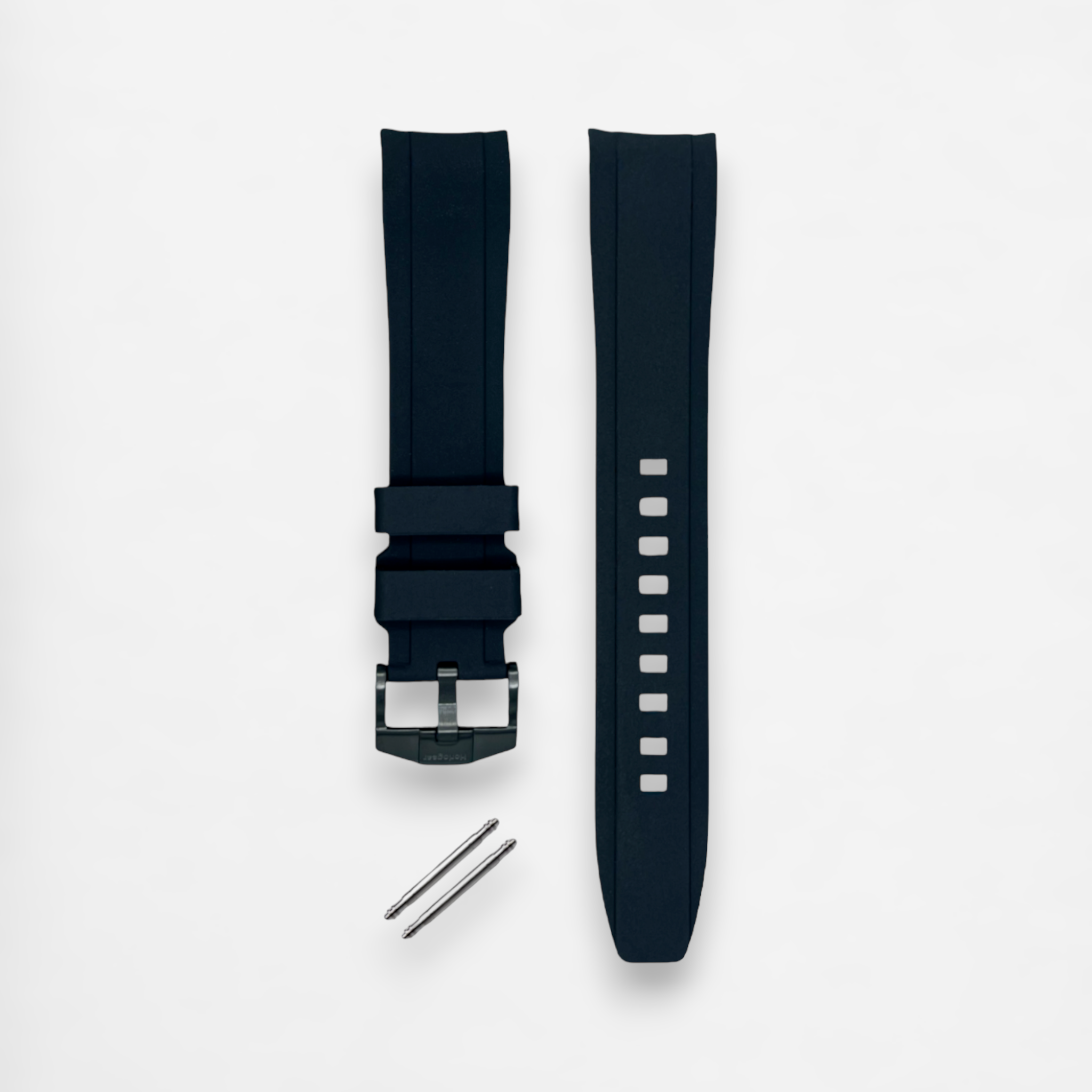 Integrated Rubber Strap 20mm (Rich Black)