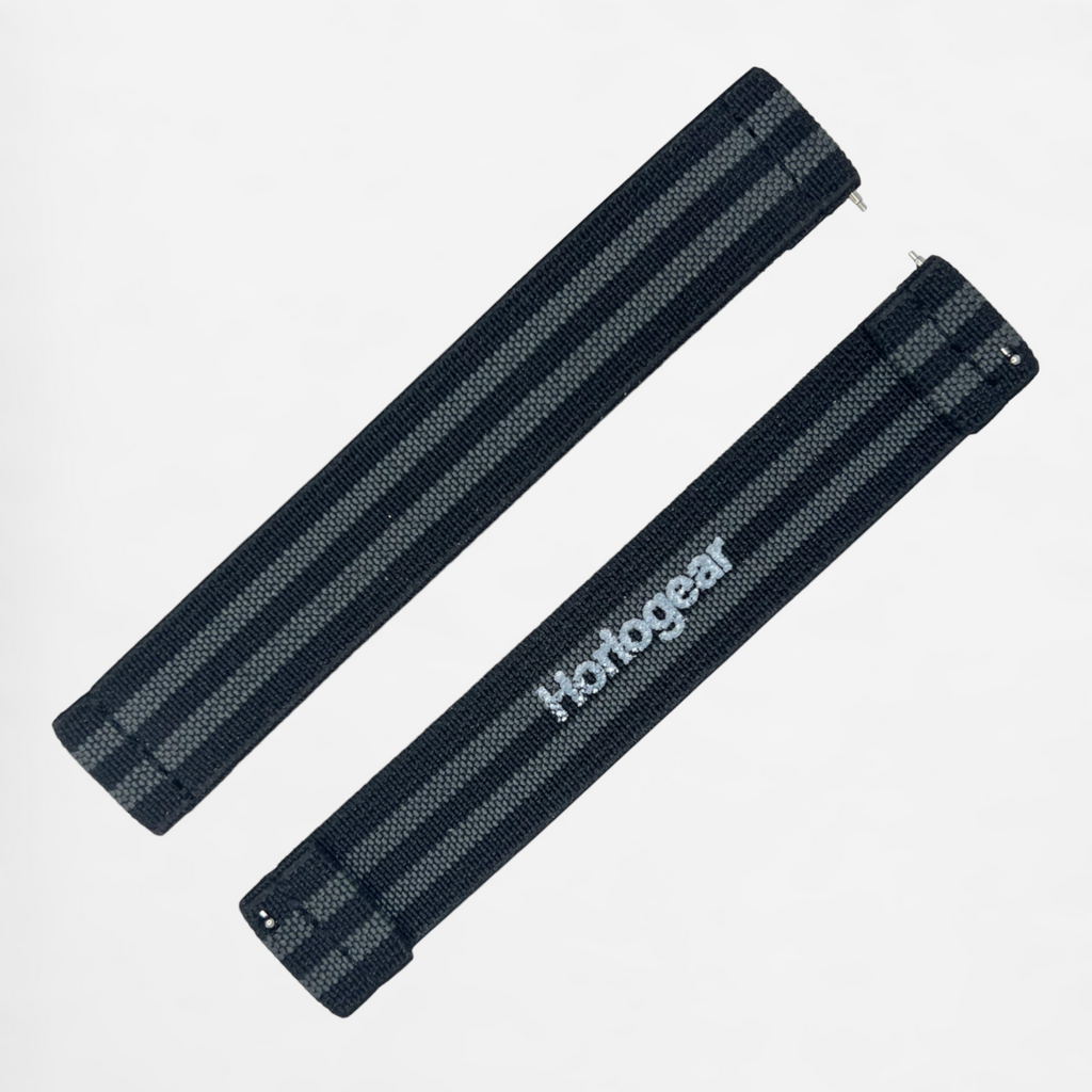 HorloFLEX Elastic Strap 20mm (Obsidian Black / Gray)
