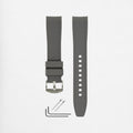 Integrated Rubber Strap 22mm (Flint Gray)
