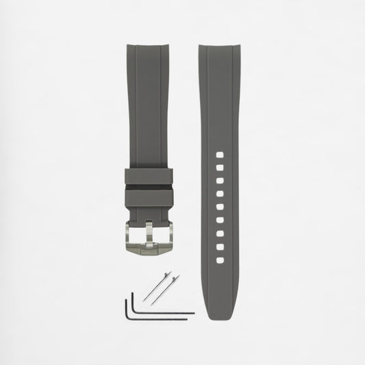 Cinturino WAVE (grigio selce) da 22 mm adatto a Blancpain X Swatch Scuba Fifty Fathoms