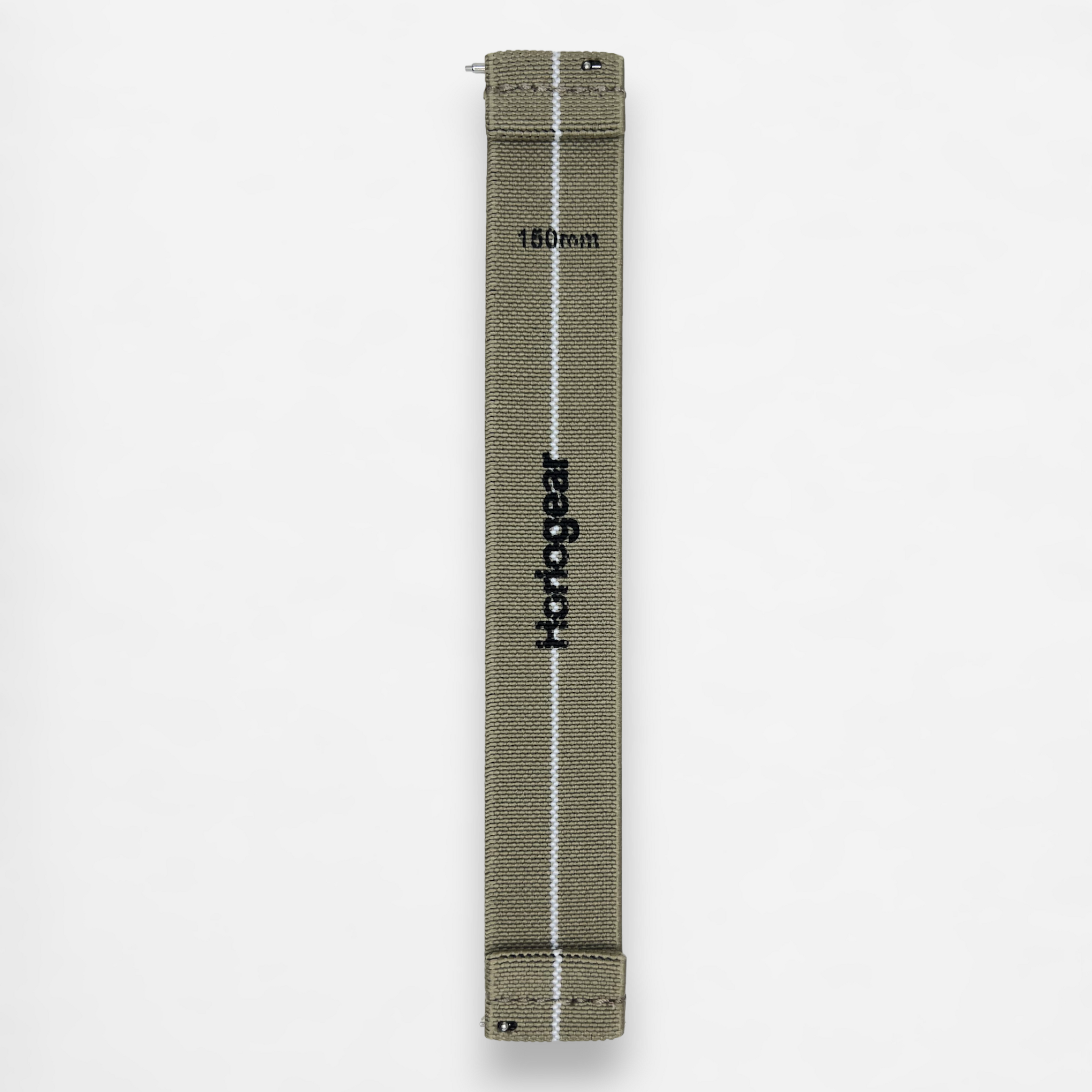 HorloFLEX Elastic Strap 20mm (Twill Khaki / White)